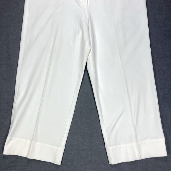 Peck And Peck Weekend Capri Pants Womens Sz 16 Ivory Straight Leg Casual Neutral - Picture 4 of 14